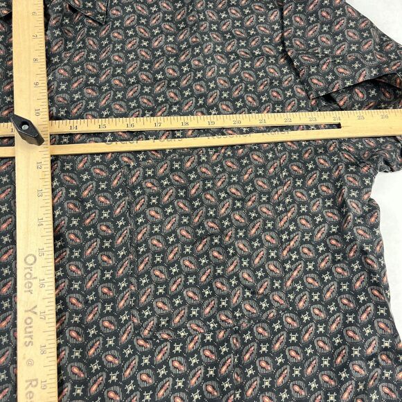 Robert Stock Vintage Silk Shirt XL Short Sleeve Button Front Short Sleeve Artsy - Picture 8 of 10
